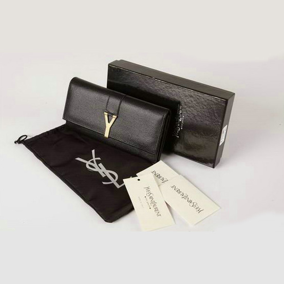 274.524 Yves Saint Laurent Y Grande Linea Flap Portafoglio Nero